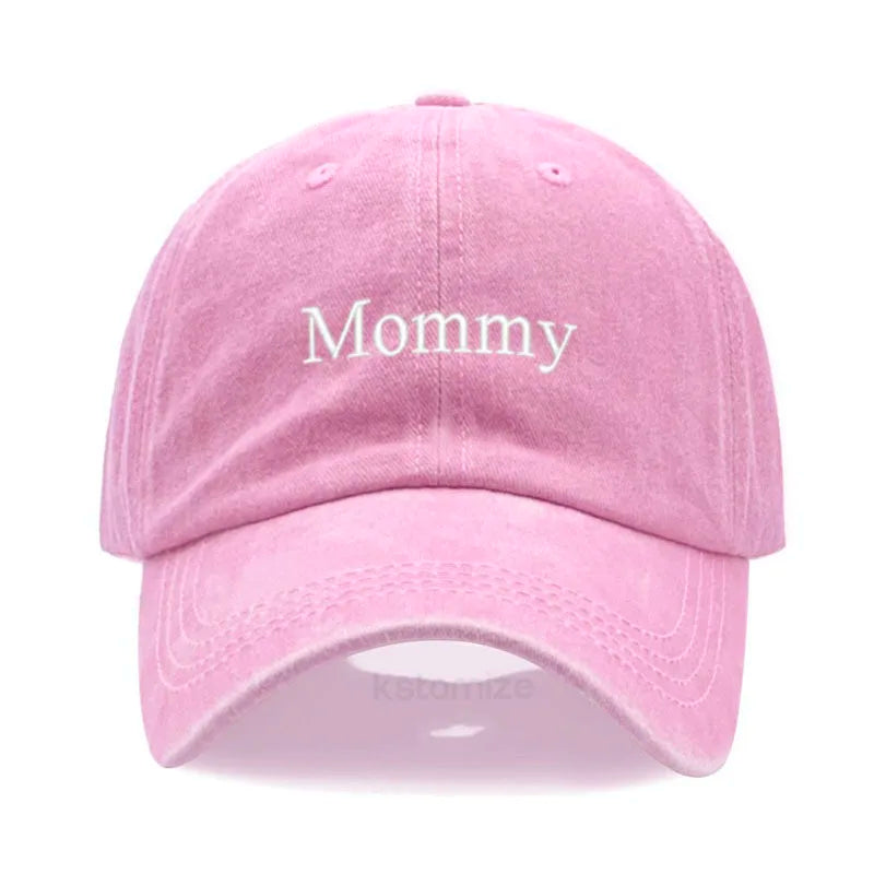 Daddy & Mommy Embroidery Baseball Cap for Men & Women Unisex Soft Washed Cotton Baseball Hats For Father's Mother's Day Gifts