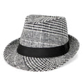 Autumn and Winter Large Plaid Hat Brushed Plaid Jazz Hat Middle-Aged and Elderly Men's Hat Grandpa Hat Sun Protection Warm HatS