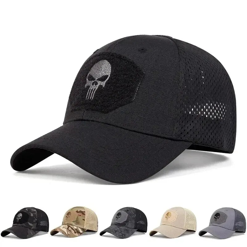Camouflage Military Cap Breathable Mesh Outdoor Sports Sun Protection Peaked Hat