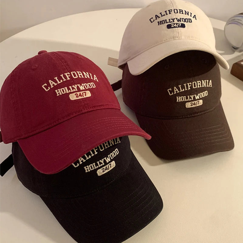 Unisex Retro Letter Embroidery Baseball Cap – Cotton Snapback Sport Visor Streetwear Hip Hop Hat