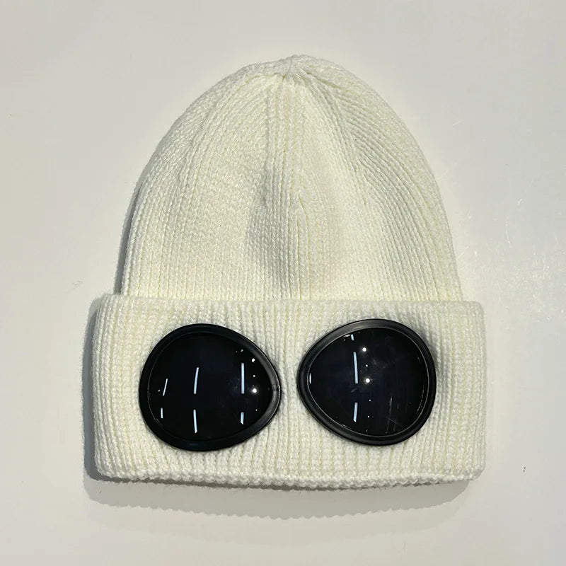 Winter Warm Beanie Hats Women Men Winter Windproof Glasses Knitted Ski Mask Cap Outdoor Ear Protection Sports Cold Hat Garros