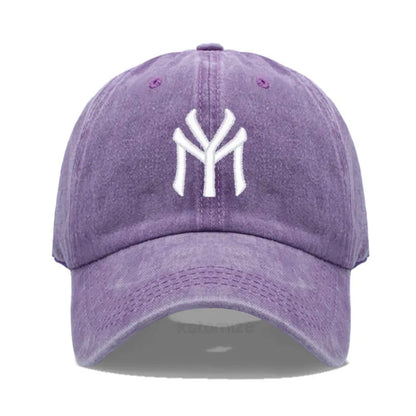 Letter MY Embroidery Baseball Cap Women Men Adjustable Soft Washed Cotton Sports Dad Hat  Spring Summer Protection Sun Hats