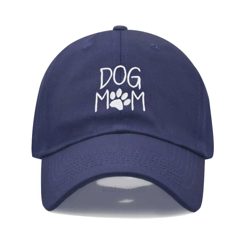 Dog Mom Embroidered Baseball Cap for Women Men Fashion Adjustable Soft Cotton Dad Hat Unisex Classic Golf Caps