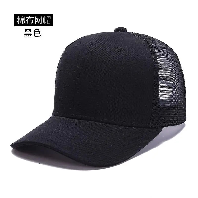 Mesh Cap Women Spring Summer Hats For Women Baseball Cap Cotton Solid Colored Wholesale Stock 6 Panel 5 Panel Breathable Cap