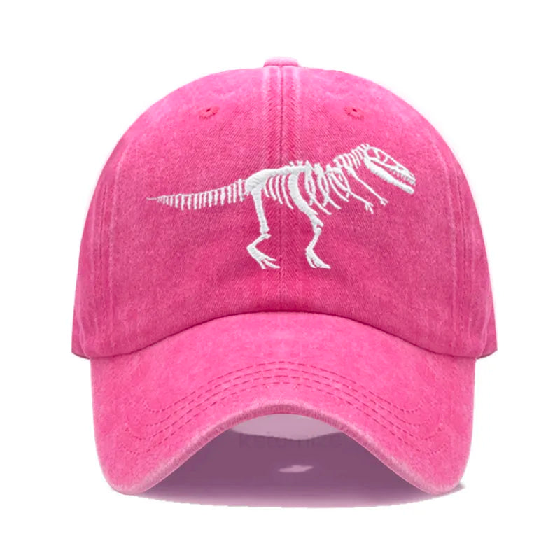 Cotton Baseball Cap for Men Women Unisex Embroidery Dinosaur Tyrannosaurus Rex Dad Hat Protection Outdoor Sports Golf Caps