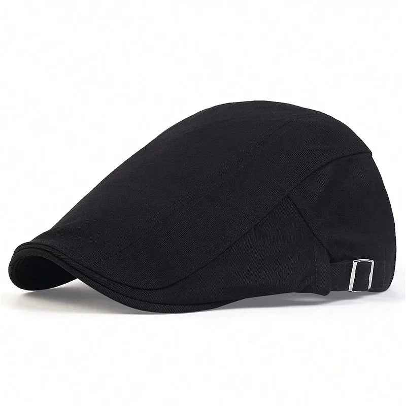 Men Light Board Solid Color Berets Newsboy Caps Hip Hop British Painters Hats Spring and Summer Adjustable Flat Cap