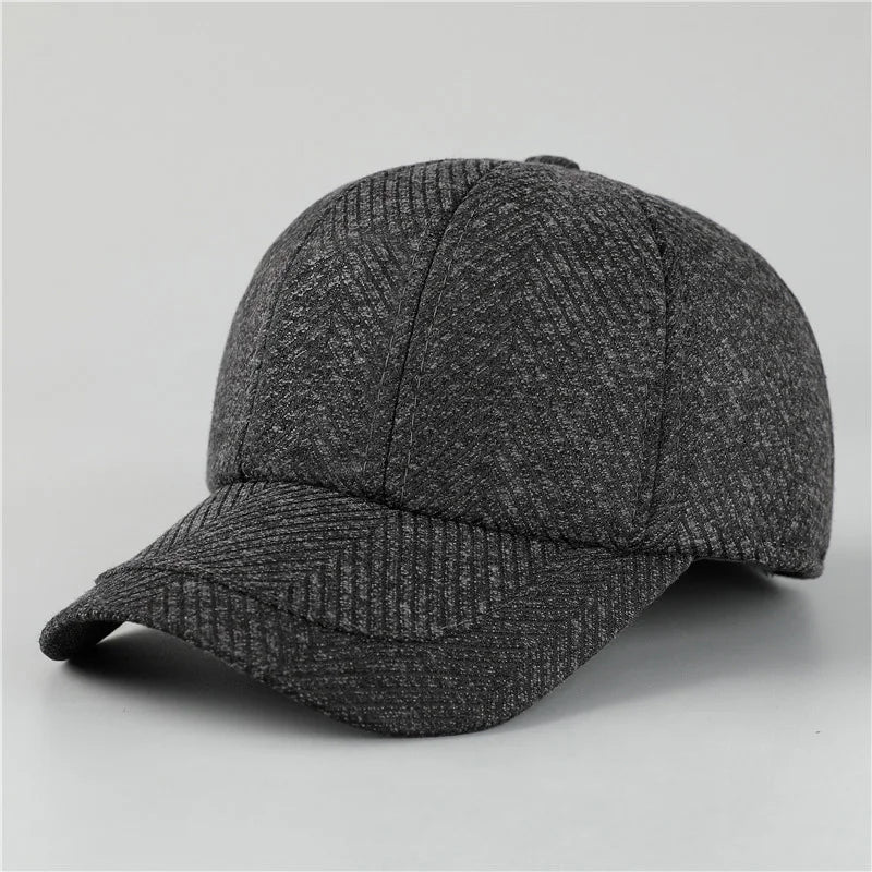Auturnn Thick Warm Men Winter Baseball Cap With Ear Flaps, Ideal choice for Gifts
