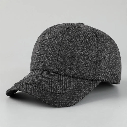 Auturnn Thick Warm Men Winter Baseball Cap With Ear Flaps, Ideal choice for Gifts