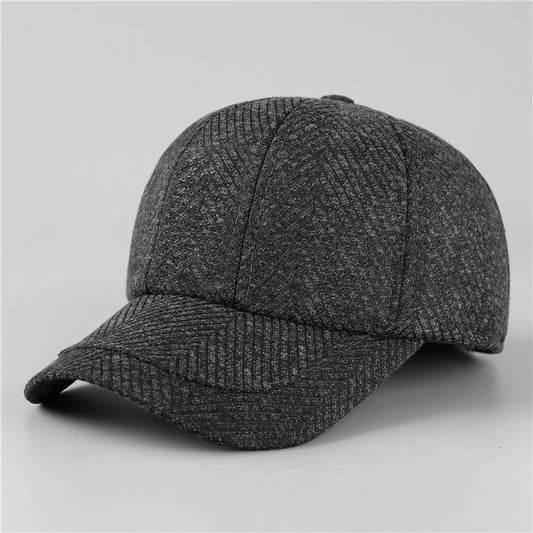 Auturnn Thick Warm Men Winter Baseball Cap With Ear Flaps, Ideal choice for Gifts