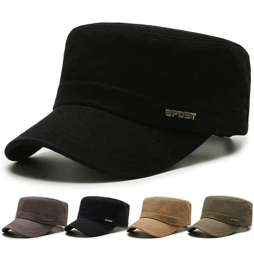 Men’s Flat Military Cap Casual Versatile Duckbill Hat Spring Autumn Fashion