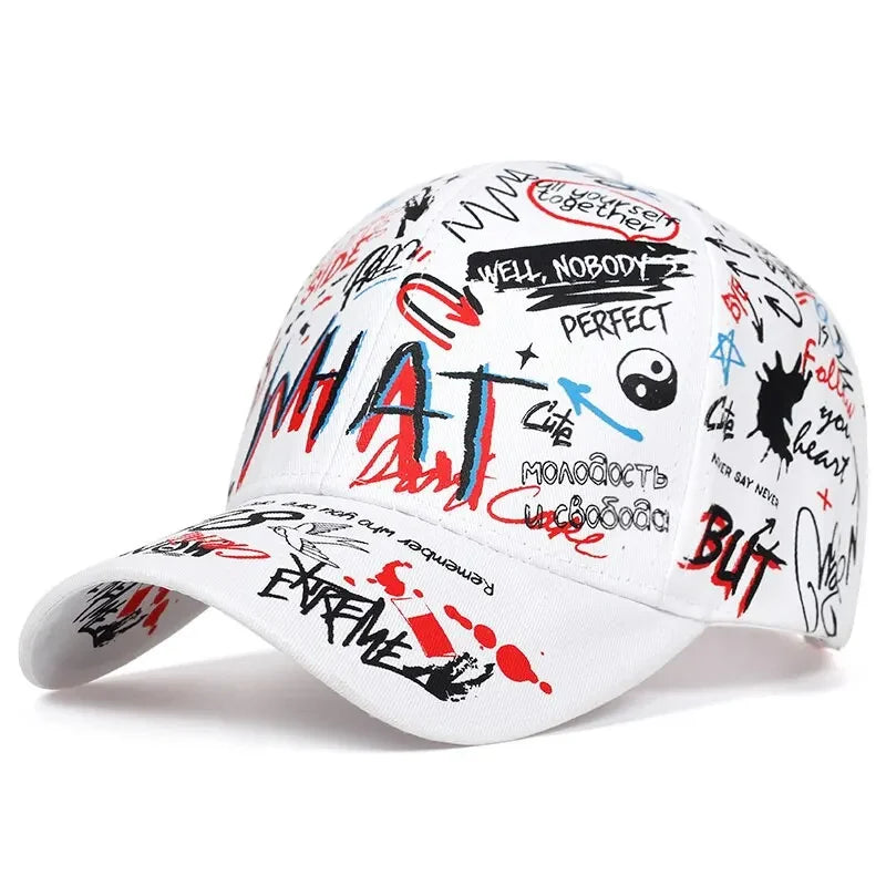 Unisex Korean Graffiti Baseball Cap Hip Hop Street Style Trendy Hat