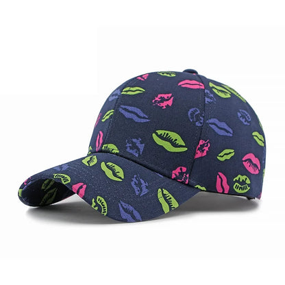 Ethnic Wind Hat for Men and Women Outdoor Sunshade Baseball Hat Fashion Imitation Cowboy Print Hard Top Duck Tongue Hat Trend