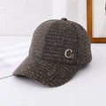 Metal M Patch Baseball Cap Black Elegant Man Hat Lightweight Adjustable Sun Hat For Women Female
