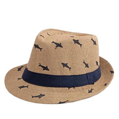2025 New Korean Trendy Sun Hats British Top Hat Women's Men's Grometric Straw Hat Belt Jazz Hats Couple Beach Hat Fedoras Cap
