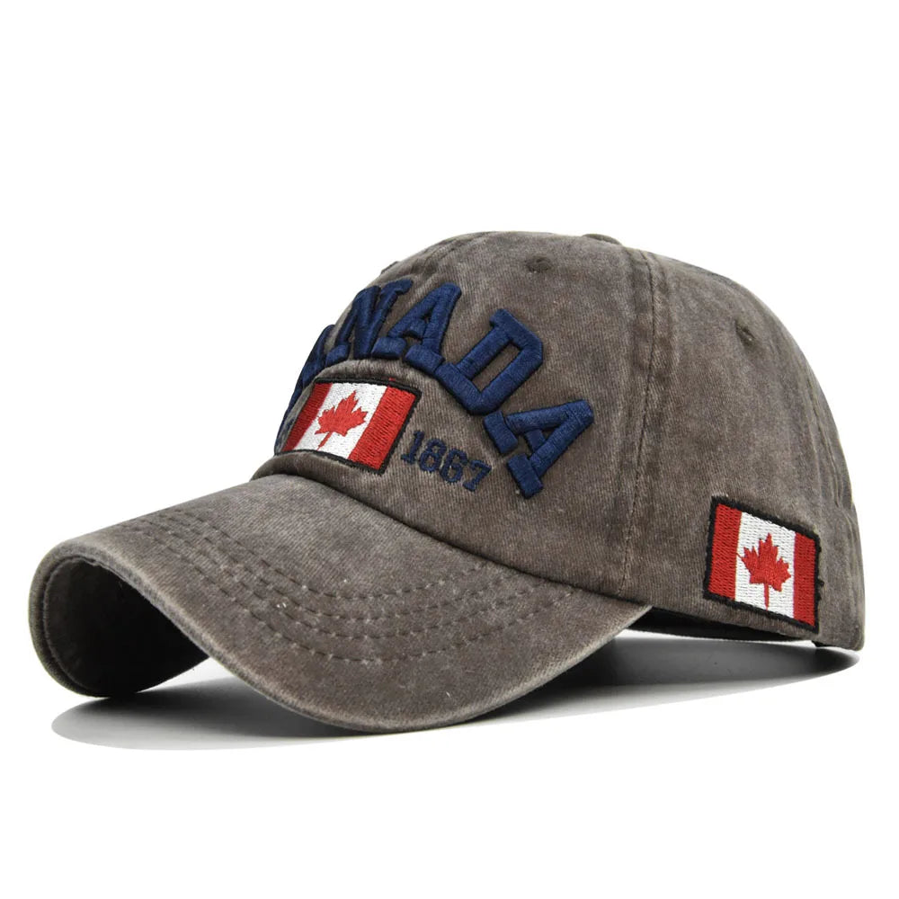 Unisex CANADA Letter Baseball Cap Cotton Casual Fashion Adjustable Hat