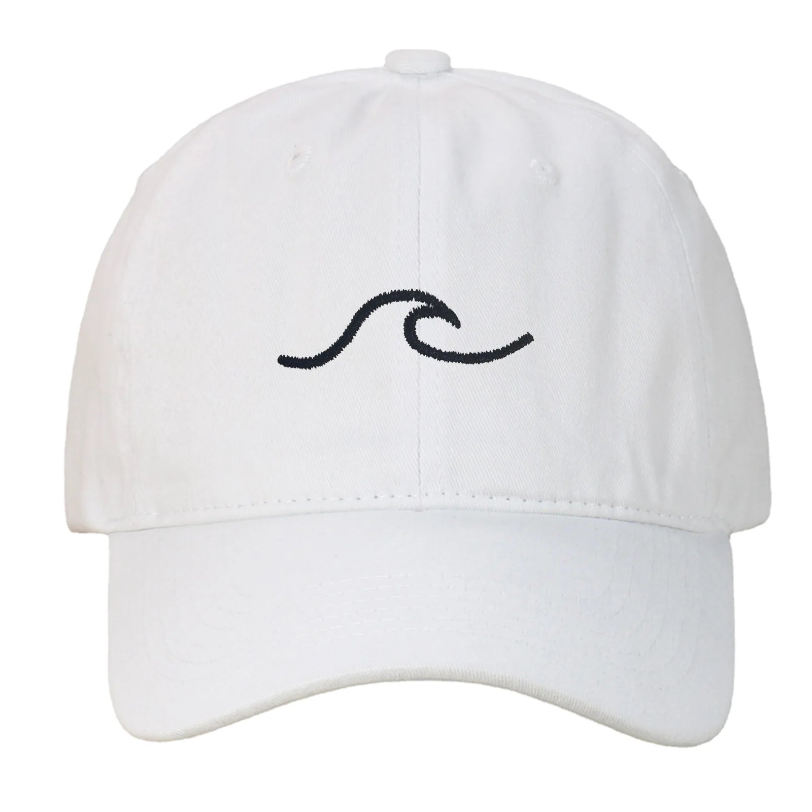 Wave Pattern Embroidered Baseball Cap For Men Women Vintage Washed Cotton Duckbill Sun Hat Outdoor Sport Distressed Dad Hats