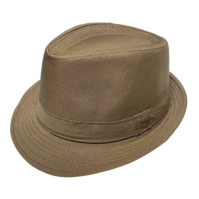 Men's Hat Woven Plain Sunshade Hat Casual Bucket Beach Sun White Wedding Black Cloth Jazz HatFedoras