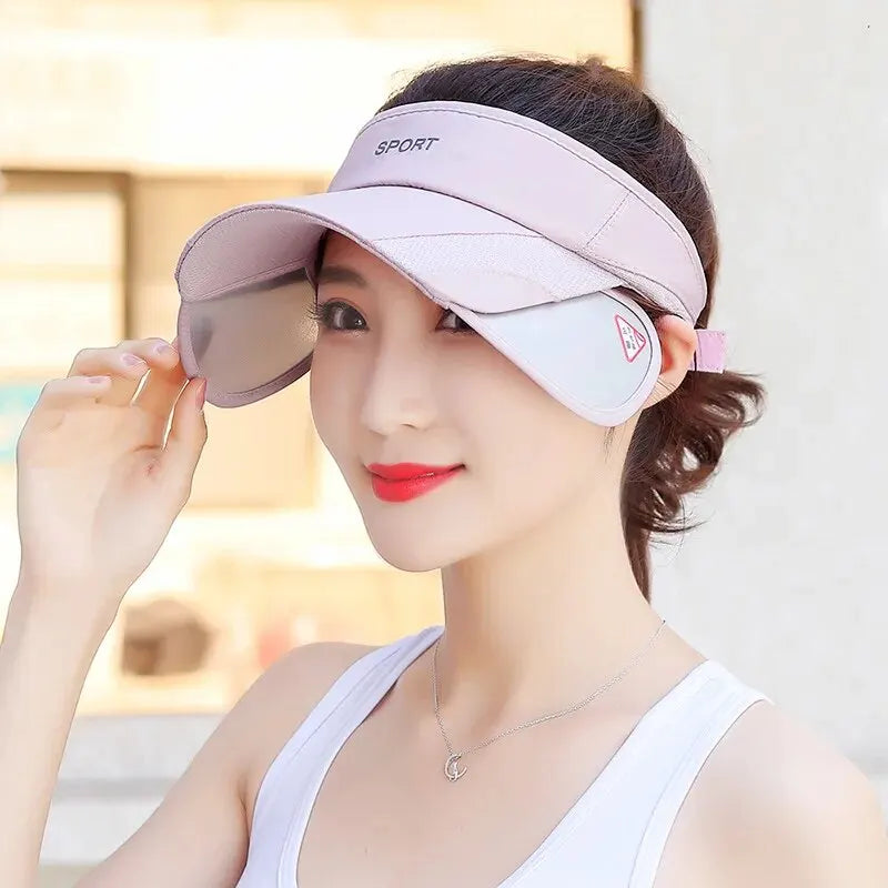 Unisex Wide Brim Visor Cap – Outdoor Sport Sun Protection Fishing Hat