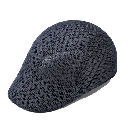 Sun Hat Summer Breathable Beret Cap Cap Mesh Hollow Solid Color Beret Hat Sun Protection Men's Women's Net Dad Hat Forward Cap