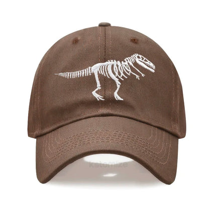 Cotton Baseball Cap for Men Women Unisex Embroidery Dinosaur Tyrannosaurus Rex Dad Hat Protection Outdoor Sports Golf Caps