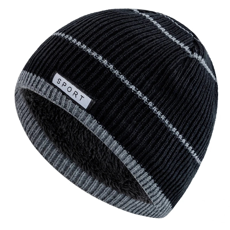 Unisex New Designer Winter Hats Cap Plush Fur Lined Streetwear Warm Beanies For Man Woman Casual Winter Ski Knitted Hats