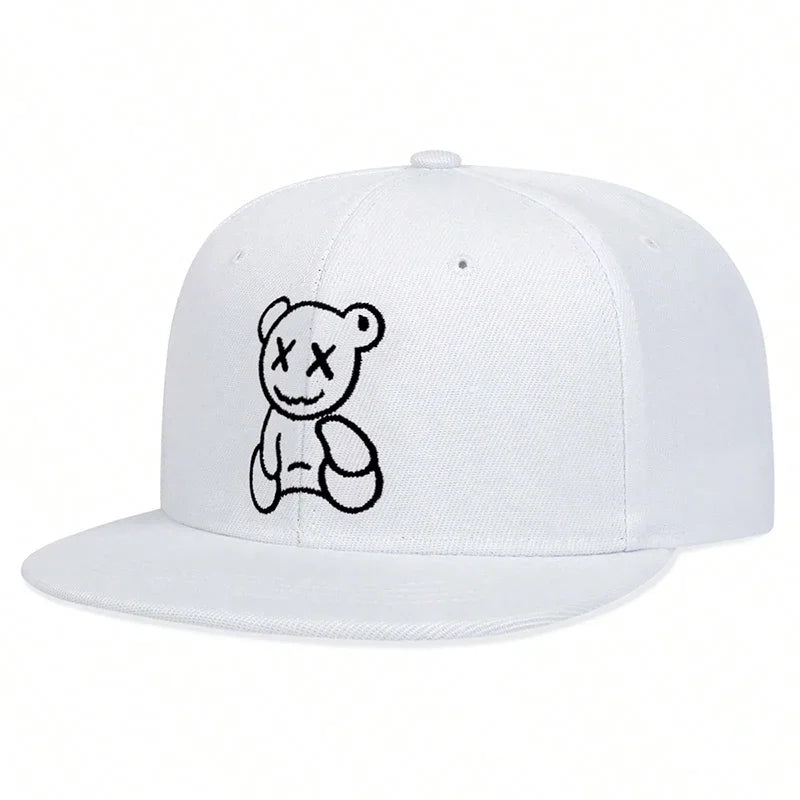 Unisex XX Little Bear Embroidery Hip-hop Hats Spring Autumn Adjustable Casual Snapback Baseball Caps Outdoor Sunscreen Hat