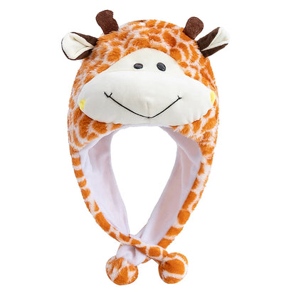 Hot Sale Unisex Funny Frog 3D Animal Style Decorative Hat Couple Cap For Man Women Plush Winter Lovely Fur Hat