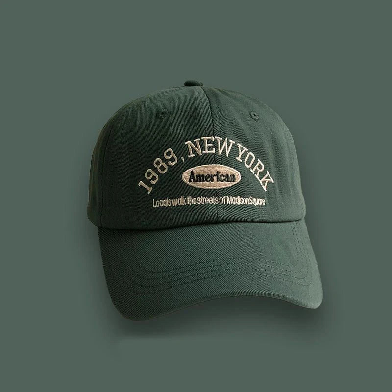 Unisex Korean Retro Baseball Cap Embroidered Letter Casual Street Style Hat