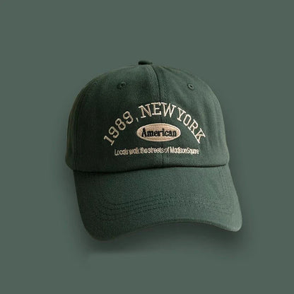 Unisex Korean Retro Baseball Cap Embroidered Letter Casual Street Style Hat