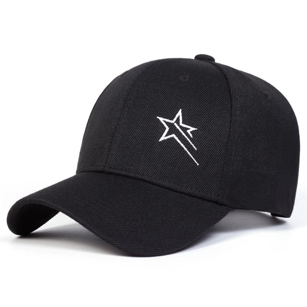 Unisex Five-pointed Star Embroidery Baseball Caps Spring and Autumn Outdoor Adjustable Casual Hats Hip Hop Hat Sunscreen Hat