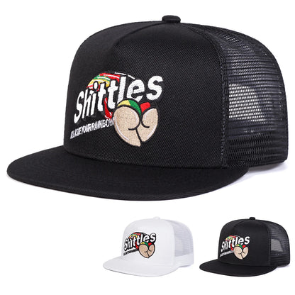 Unisex SHITTLES Embroidery Hip-hop Net Hats Spring Summer Outdoor Adjustable Casual Baseball Caps Sunscreen Hat Sports Cap