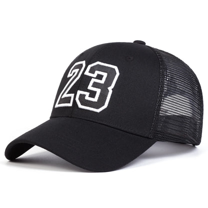 Unisex 23 Embroidery Baseball Net Caps Hip Hop Cap Spring Summer Outdoor Adjustable Casual Hats Sunscreen Hat ﻿