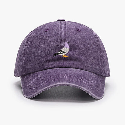 Embroidery Pigeon Design Spring vintage Baseball caps Men Women Water Washed Sunscreen Sun Hat Sports Fishing Sunshade Dad Hat