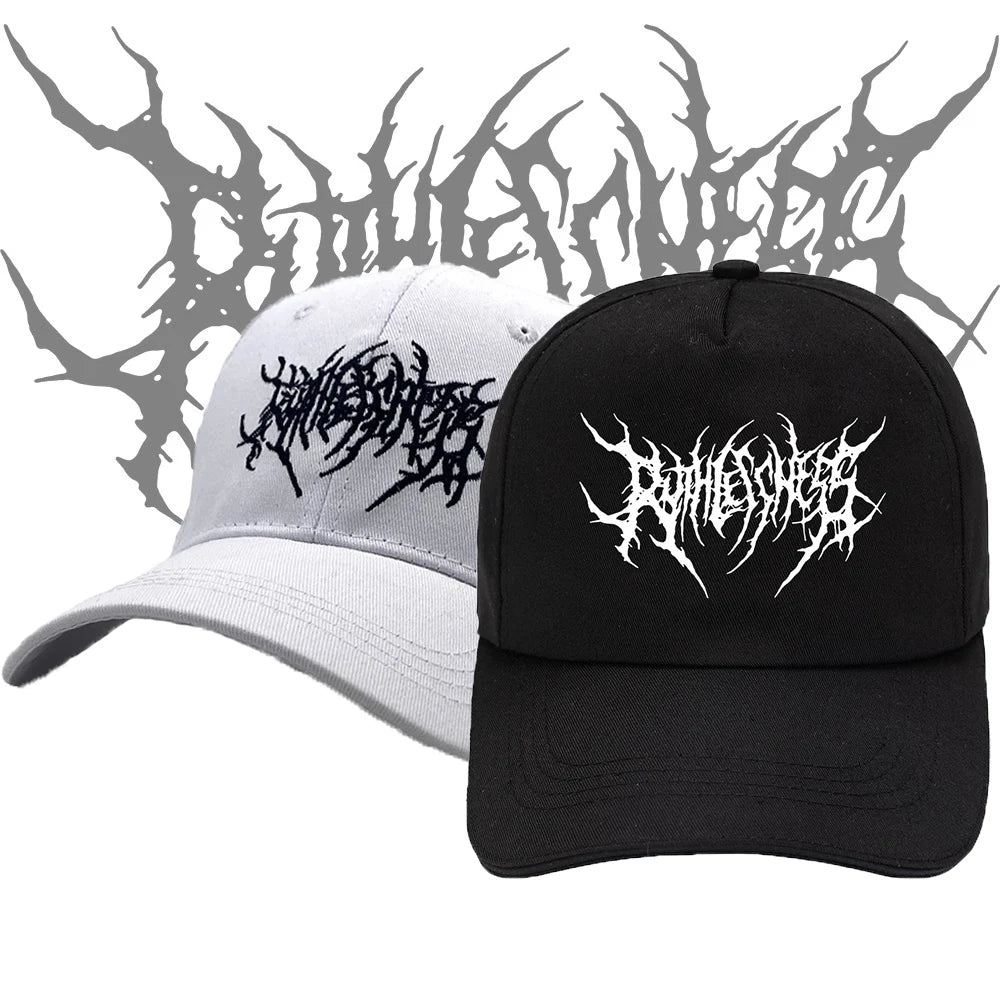 Unisex Gothic Y2K Baseball Cap – Cotton Embroidery Soft Snapback Punk Streetwear Dad Hat
