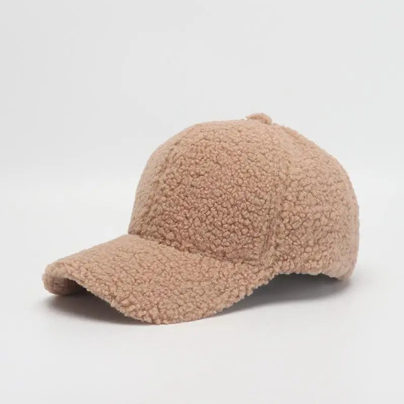 Winter Hats For Women Faux Fur Baseball Cap Female Outdoor Sunshade Keep Warm Solid Color Gorras Casquette Cap Men Casual New
