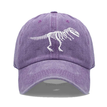Cotton Baseball Cap for Men Women Unisex Embroidery Dinosaur Tyrannosaurus Rex Dad Hat Protection Outdoor Sports Golf Caps