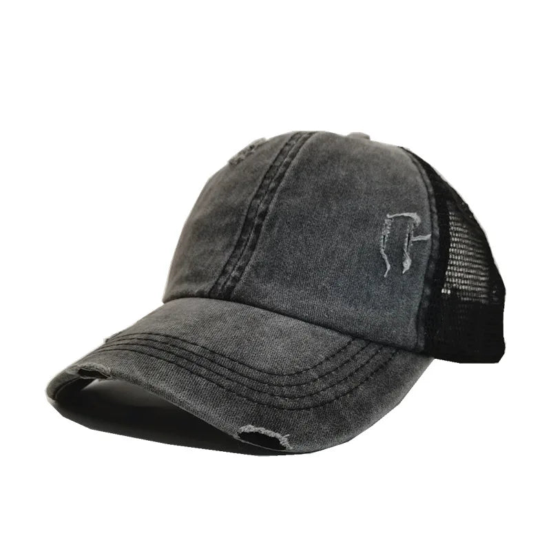 Spring Summer Soft Baseball Cap For Women Vintage Washed Cotton Ponytail Caps Men Blank Denim Sport Trucker Sun Hats Gorras