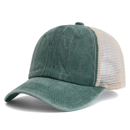 Hot Sale Unisex Trucker Hat Multi Colors Plain Baseball Cap Women Men Washed Cotton Cap
