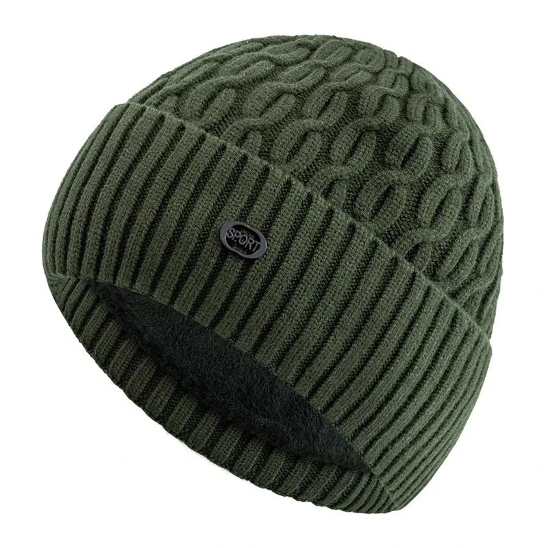 New Style Unisex Chic Cap Stylish Soft Beanie Hats Winter Hat Fur Lined Warm Cap For Men Women Thicken Ski Sports Knitted Hat