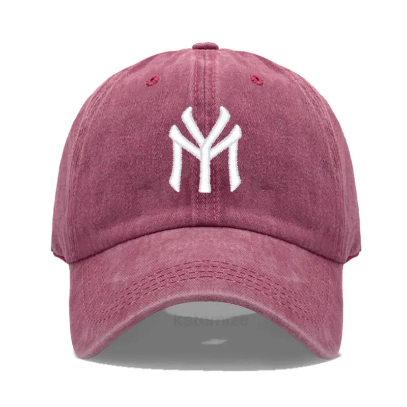 Letter MY Embroidery Baseball Cap Women Men Adjustable Soft Washed Cotton Sports Dad Hat  Spring Summer Protection Sun Hats