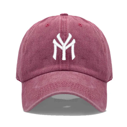Letter MY Embroidery Baseball Cap Women Men Adjustable Soft Washed Cotton Sports Dad Hat  Spring Summer Protection Sun Hats