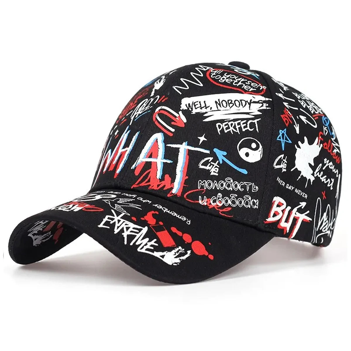 Unisex Korean Graffiti Baseball Cap Hip Hop Street Style Trendy Hat