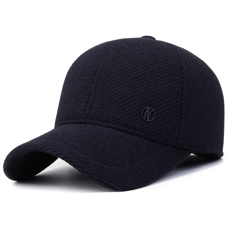 Outdoor Thick & Warm Adjustable Earmuffs Baseball Cap For Autumn And Winte