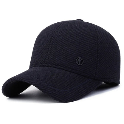 Outdoor Thick & Warm Adjustable Earmuffs Baseball Cap For Autumn And Winte