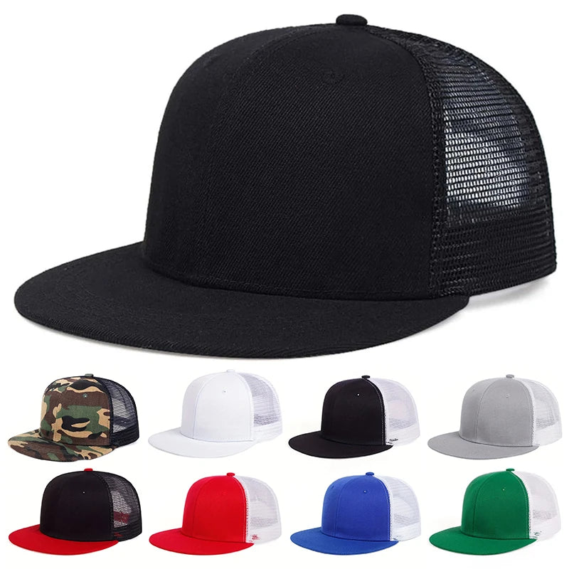 Unisex Simple Hip-hop Net Hats Spring and Summer Outdoor Adjustable Casual Baseball Caps Sunscreen Hat Sports Golf Cap