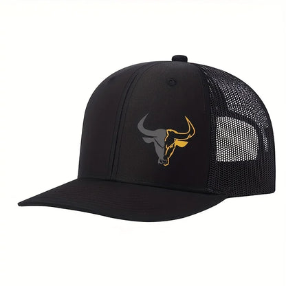Bull Head Print Breathable Mesh Hats Summer Richardson Truck Driver Hat Men Women Outdoor Baseball Cap Fishing Peaked Caps
