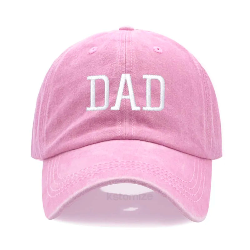 DAD MOM Embroidery Pure Cotton Men's Baseball Cap For Man  Womne's Fashion Sport Golf Caps Sun Hat Dropshipping