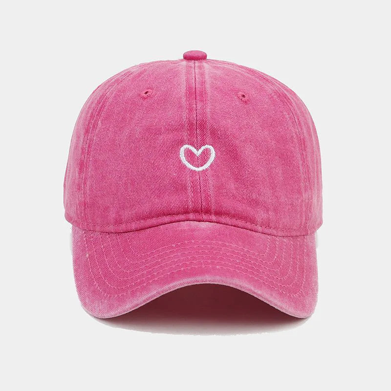 Washed Cotton Baseball Cap Women Men Soft Top Embroidered Love Retro Simple Summer Snapback Hats For Women Outdoor Dad Hat New