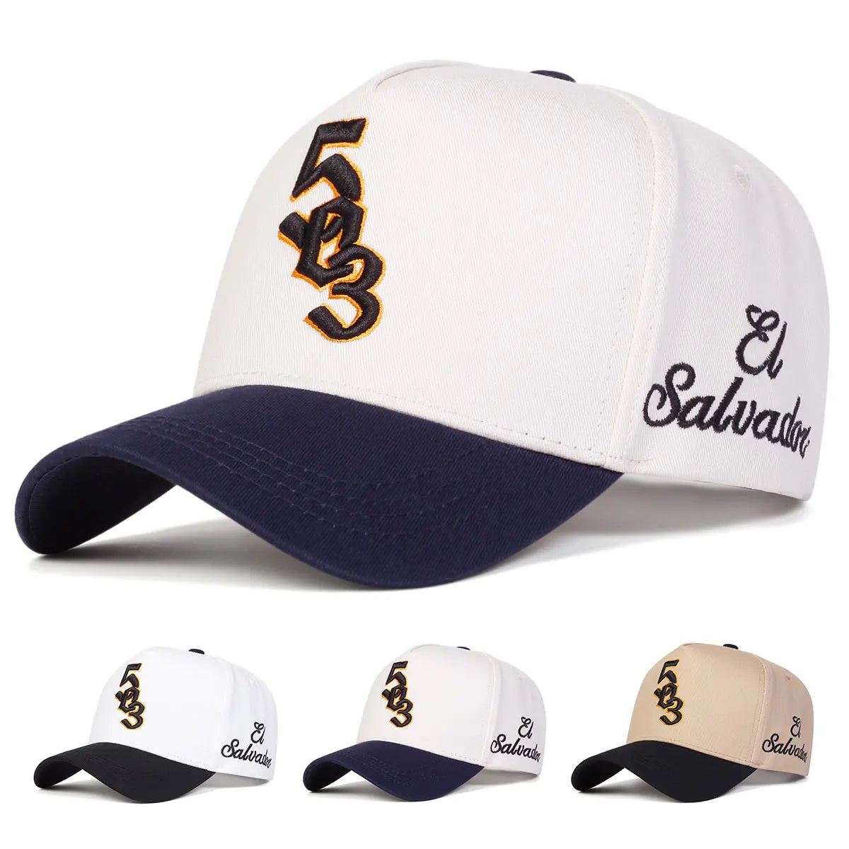 Unisex 503 Salvador Letter Embroidery Baseball Caps Spring and Autumn Outdoor Adjustable Casual Hats Hip Hop Hat Sunscreen Hat