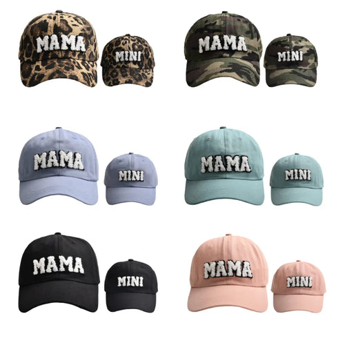 New Cool Mama Mini Women Children Kids Cap Sets Spring Summer Outdoor Lady Female Boy Girls Baseball Cap For Women